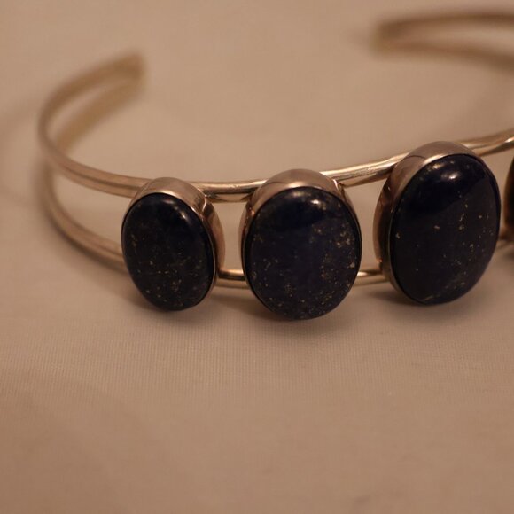 Stunning Lapis and Sterling Silver Cuff Bracelet – New! - Picture 4 of 8